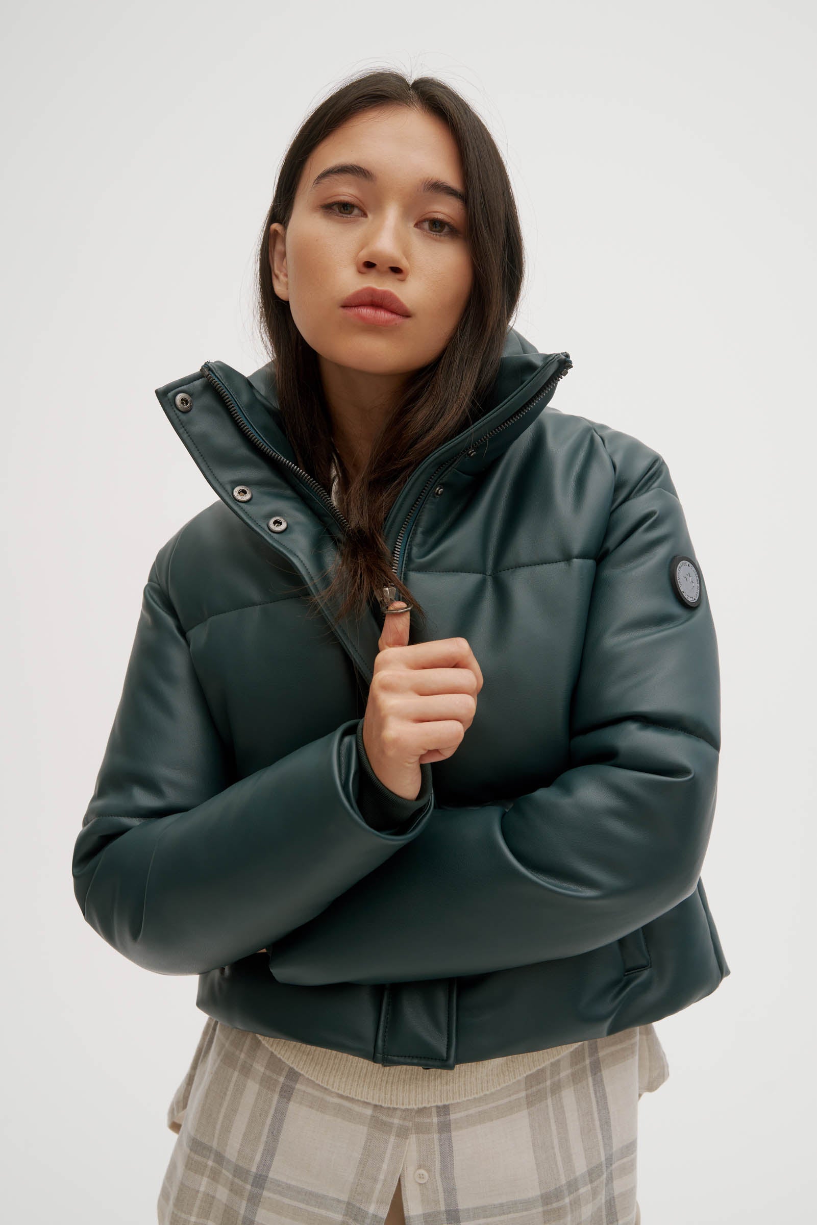 Women's Winterized Vegan Leather Bomber Jacket, Women's Sale