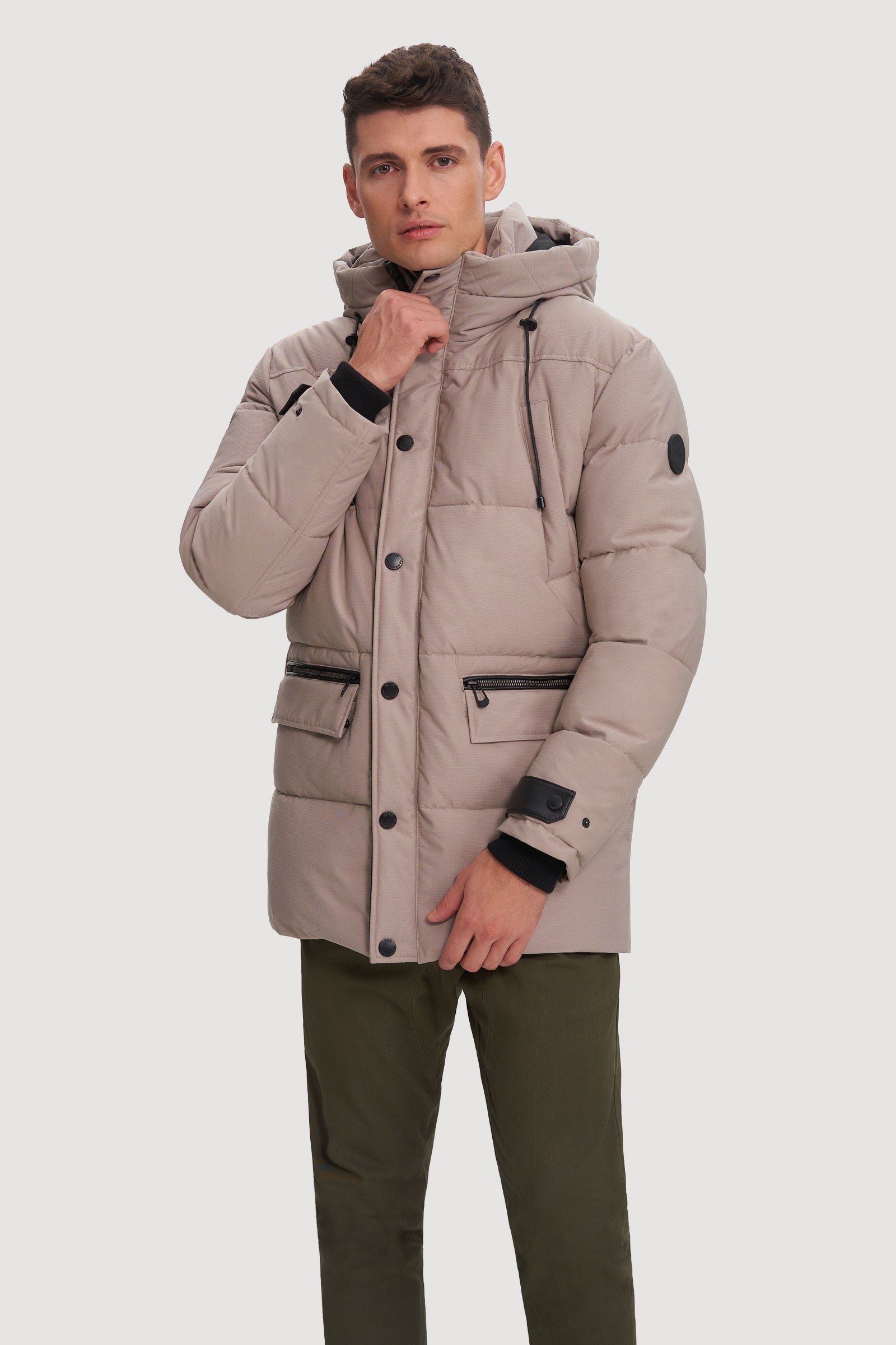 Russel Mid Length Parka - Oat | Noize