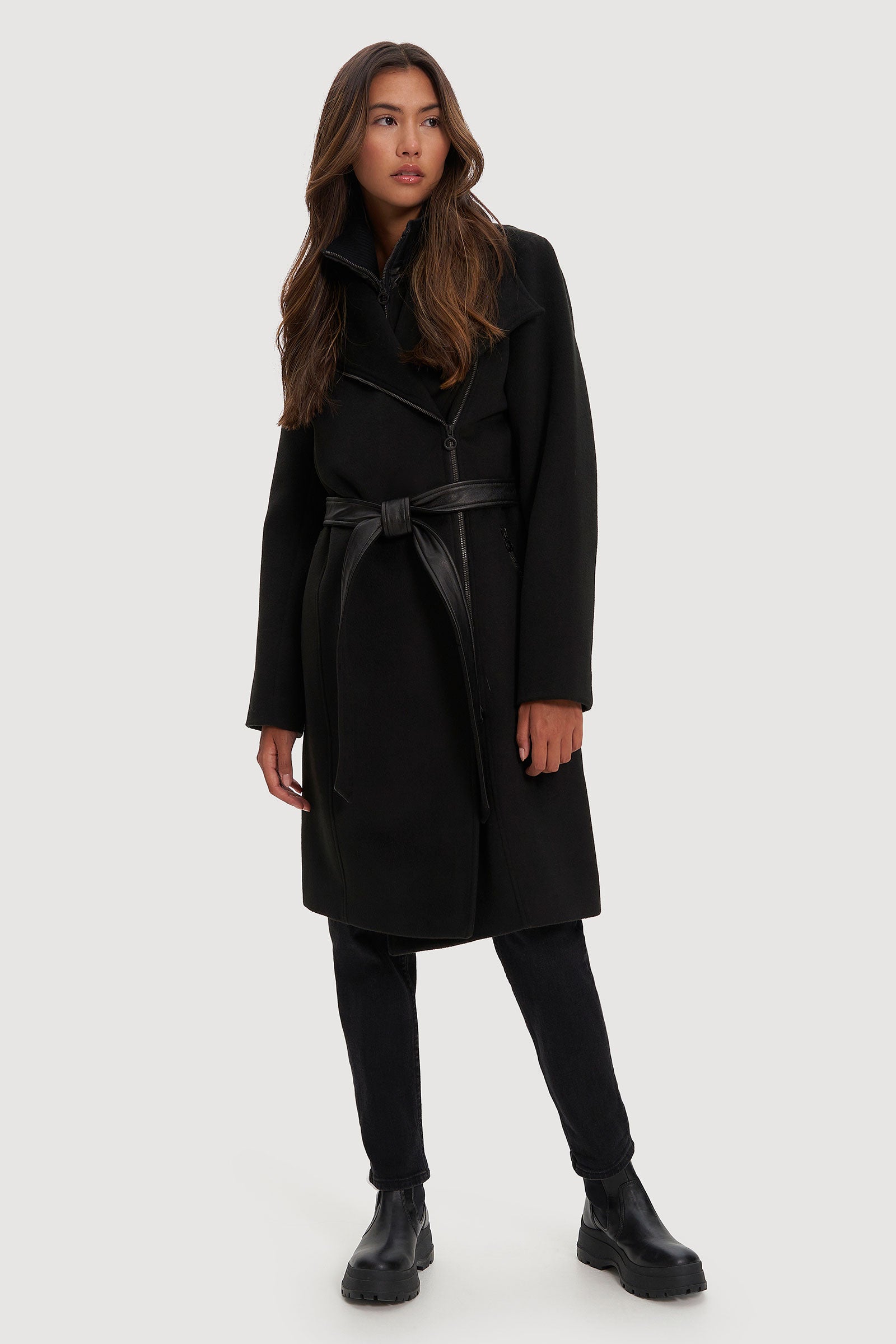 Aiko Long Length Vegan Wool Coat | Noize