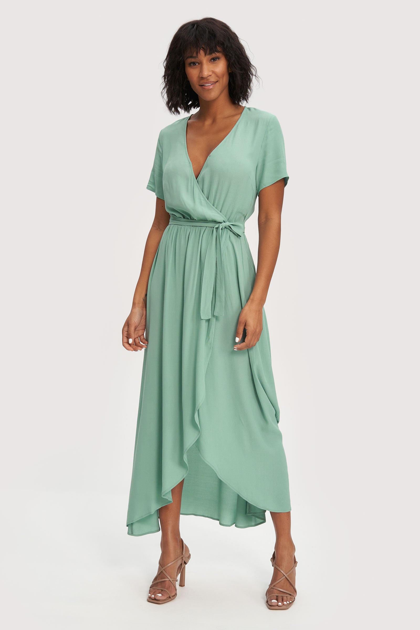 ワンピース COTTON LINEN FOIL PRINT RIB COMBI DRESS Faye Linen Maxi Dress