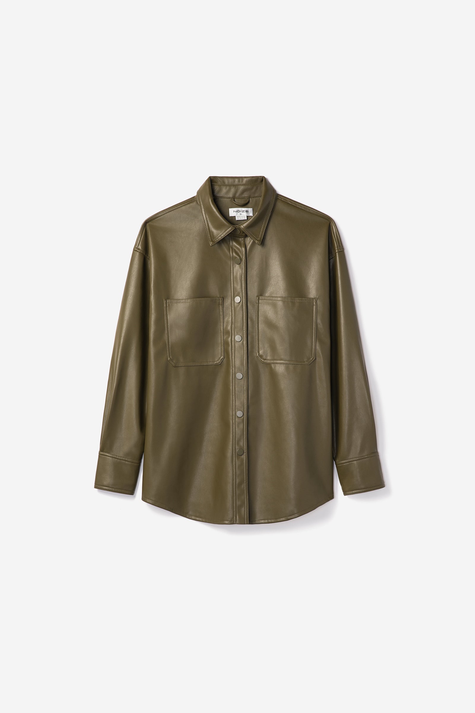 【archive】bellted leather short blouson Senna Short Length Vegan Leather Shirt | Noize