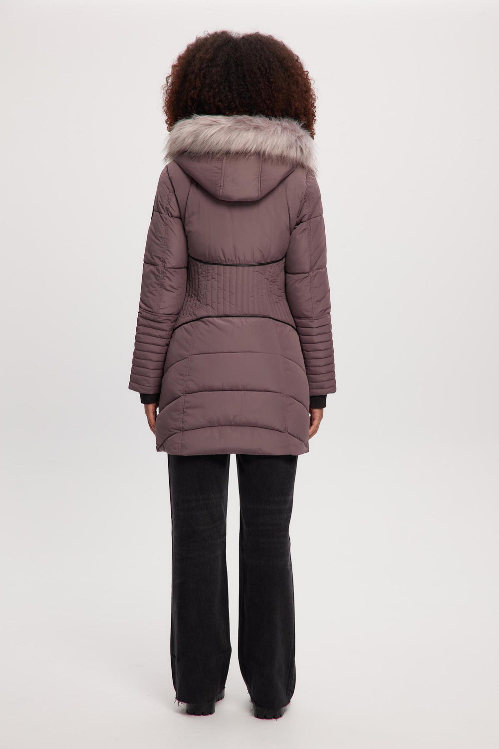 Quilted Parka Noize Sam Faux Fur Trimmed Parka Jacket Noize