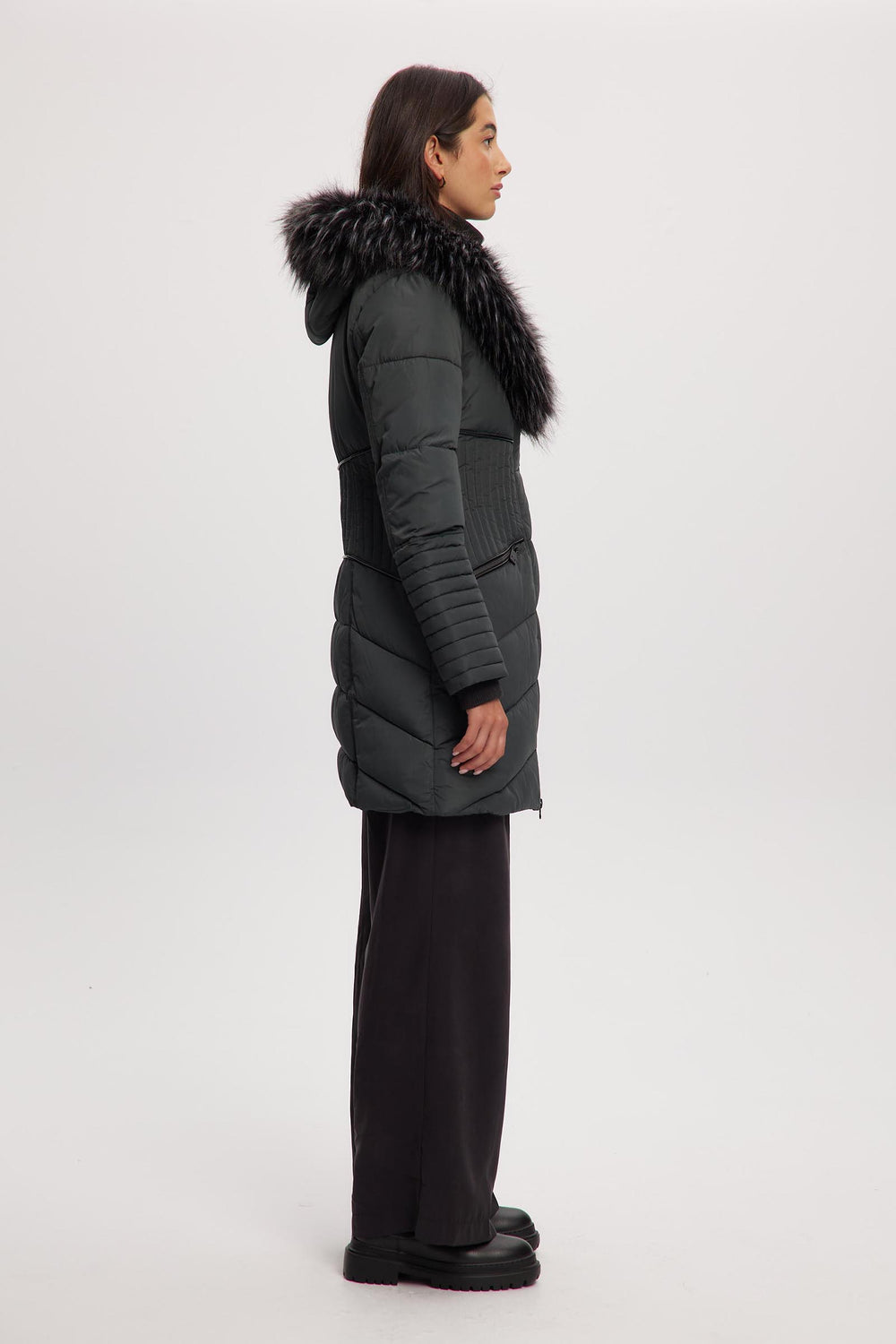 Noize Hannah outlet Faux Fur Trim Parka