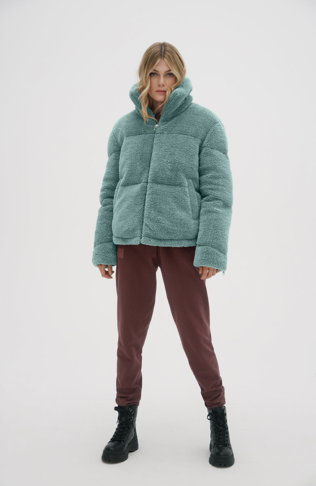 Kamala Short Length Vegan Sherpa Coat | Noize
