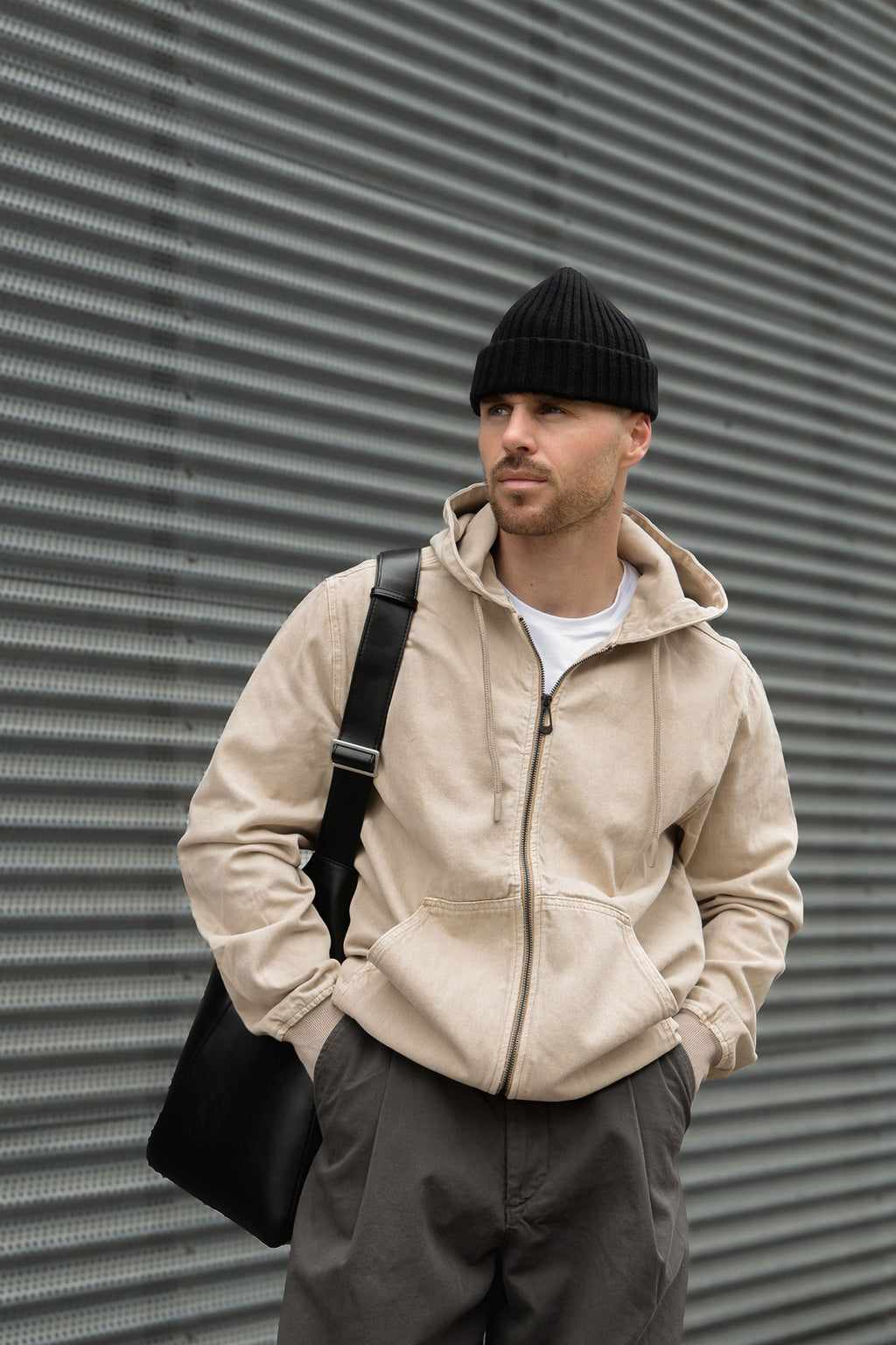 【  JEANS】OVERSIZED HOODIE BOMBER PADDING OXYGEN' PADDED ZIP-UP HOODIE + 'CORE' DENIM PANTS, IN