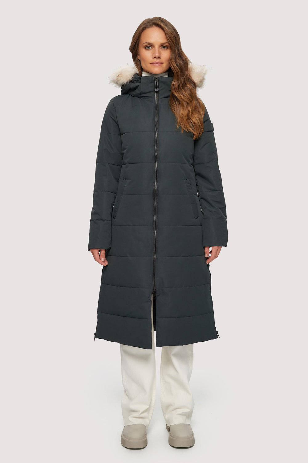 AMDBEL Coats for Women Trendy Warm Fleece Lined Long Parka Jacket