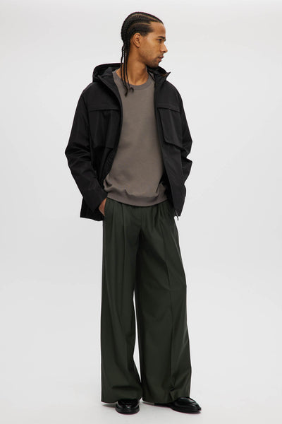 Andreas Short Length Raincoat - Black | Noize