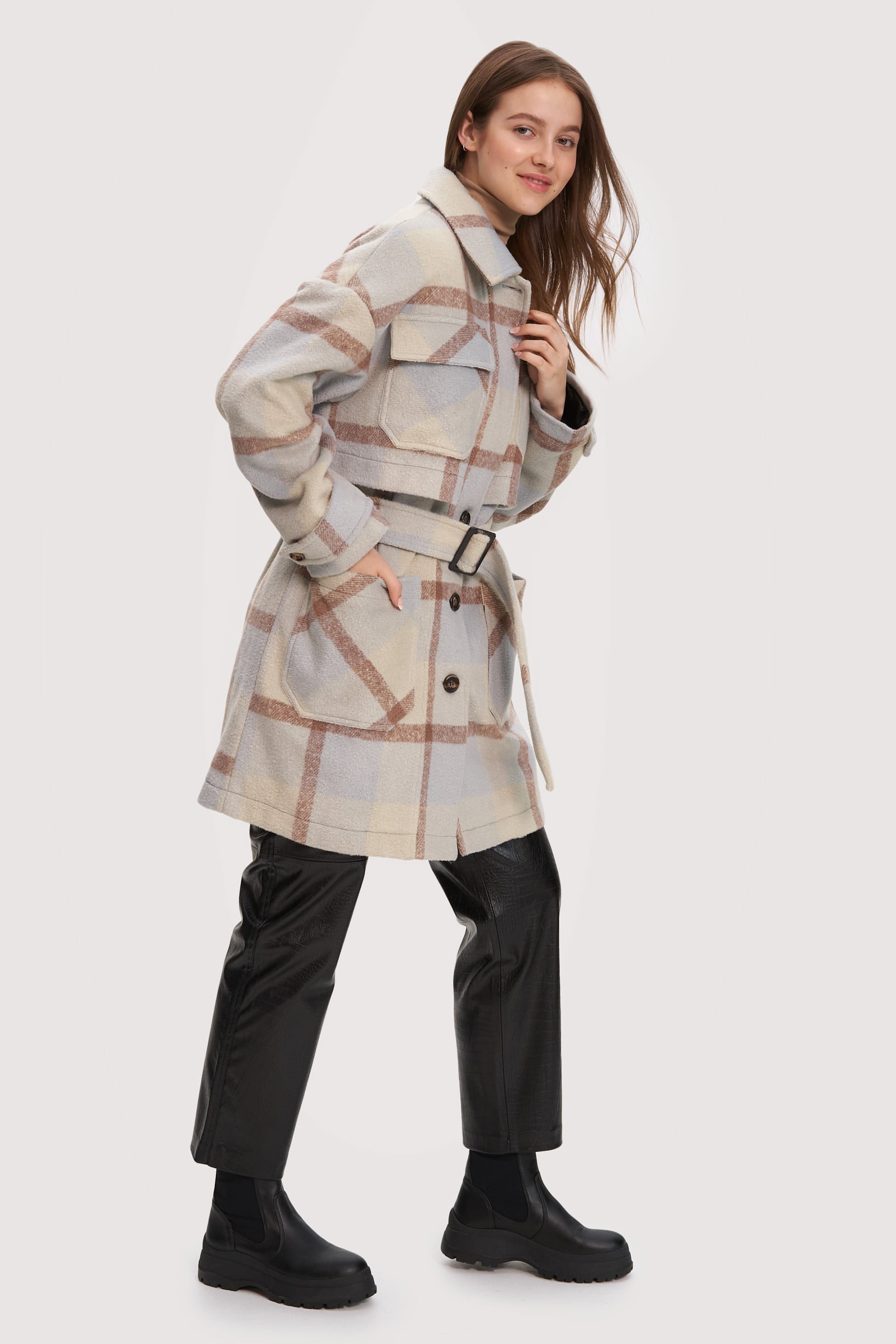 Plaid Vegan Wool Coats | Shop Women's Outerwear | Noize