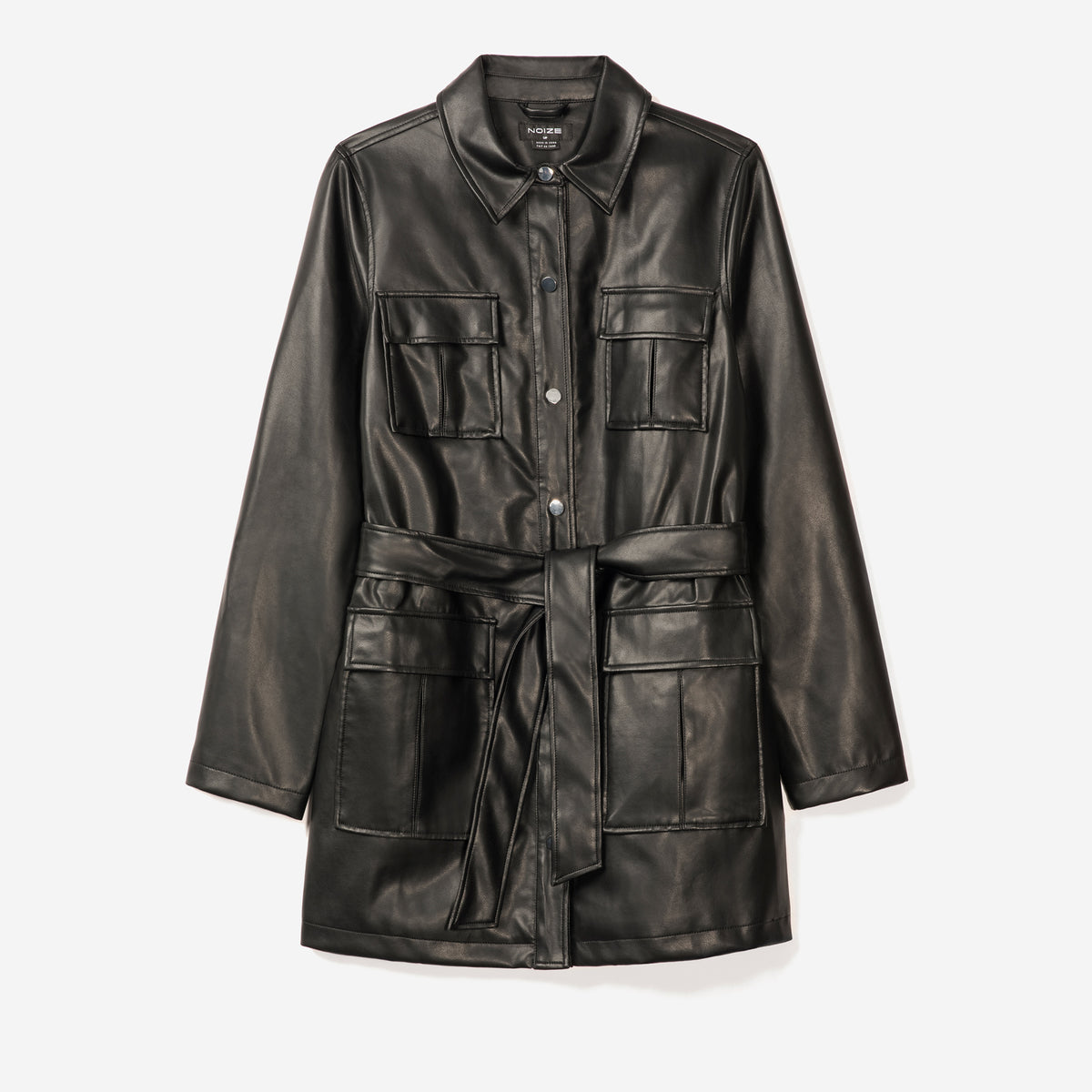 ジャケット・アウター Little suzie Vegan Leather Belted Jacket Little suzie Vegan Leather Belted Jacket Faux Leather & Vegan