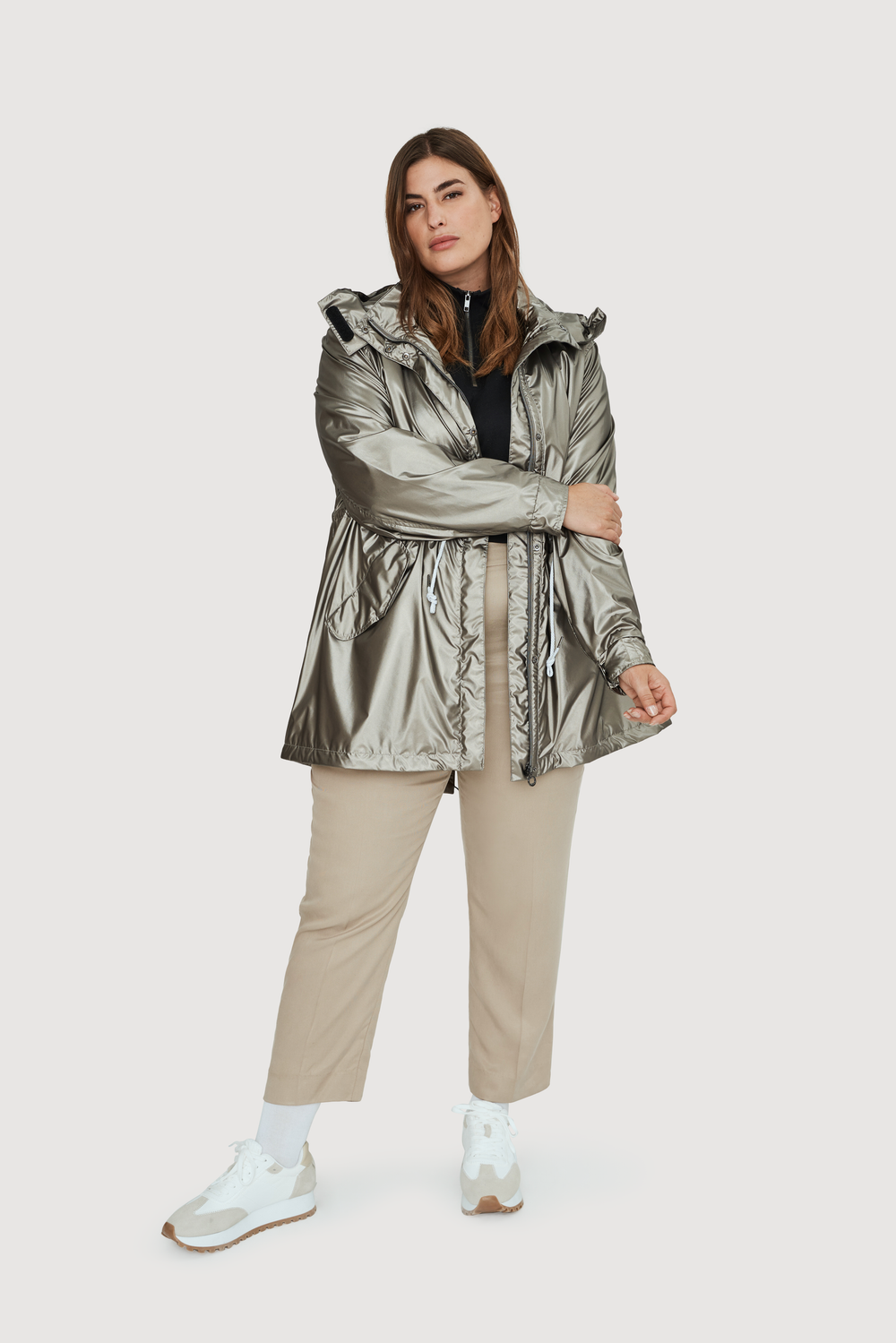 Women's mid 2025 length raincoat