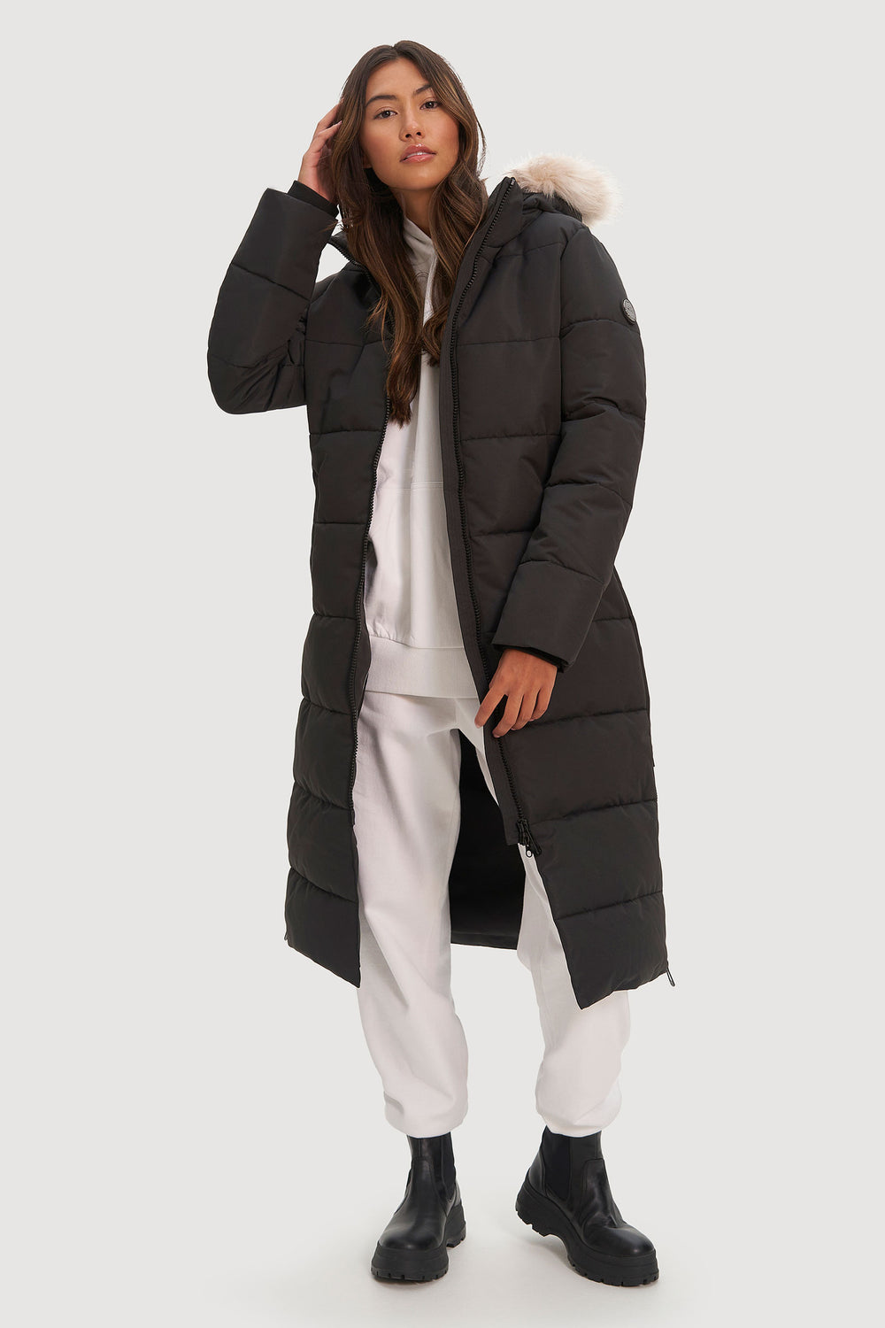 AMDBEL Coats for Women Trendy Warm Fleece Lined Long Parka